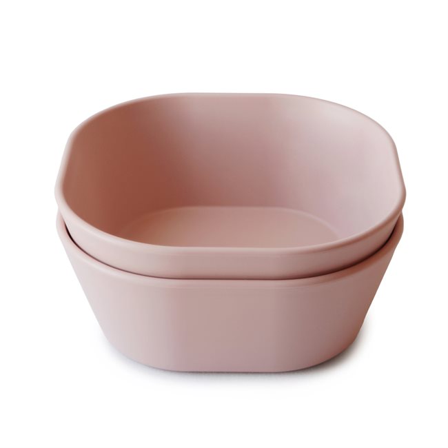 Mushie Dinner Bowl - Square - Blush