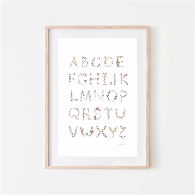 Mushie Poster - Large - Alphabet International