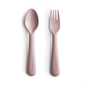 Mushie Fork & Spoon - Blush