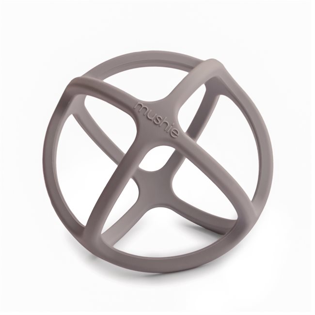 Mushie Teether - Ball - Dove Gray