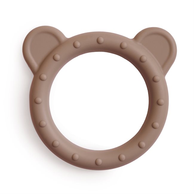 Mushie Teether - Bear - Natural