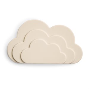 Mushie Teether - Cloud - Gray
