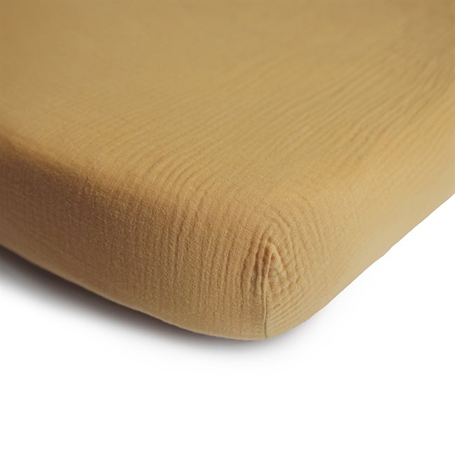 Mushie Crib Sheet - Medium - Fall Yellow