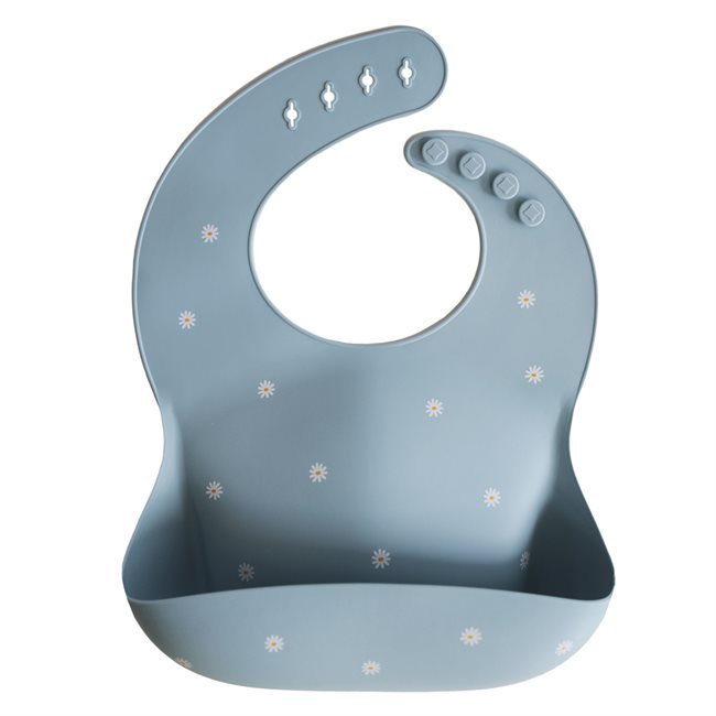 Mushie Silicone Bib - White Daisy