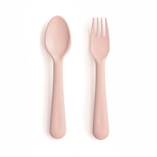 Mushie Fork & Spoon - Blush