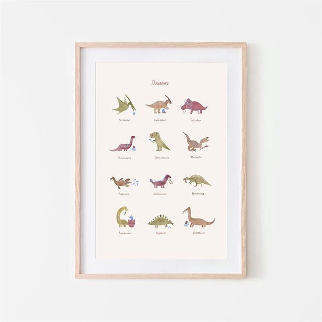 Mushie Poster - Medium - Dinosaurs