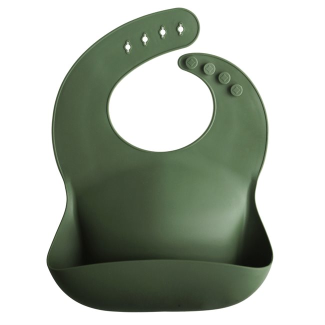 Mushie Silicone Bib - Forest Green