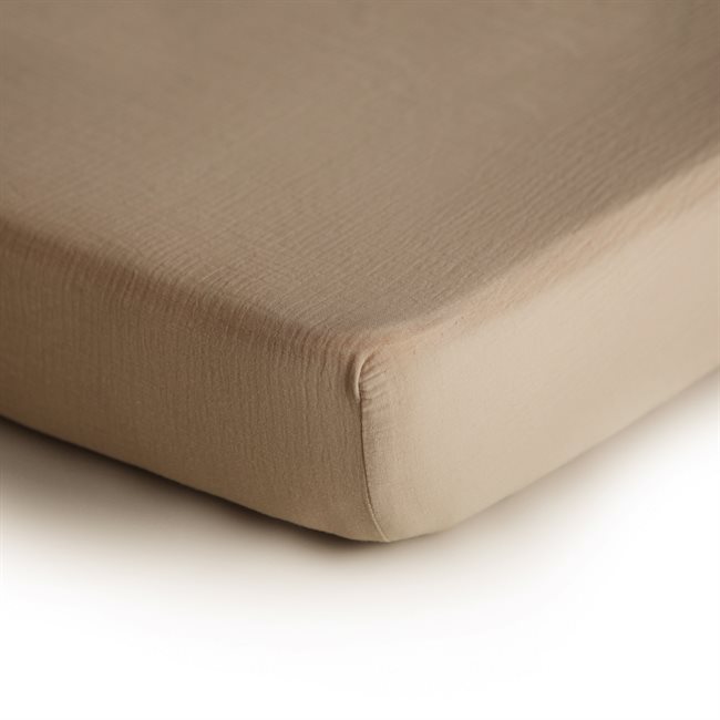 Mushie Crib Sheet - Medium - Natural