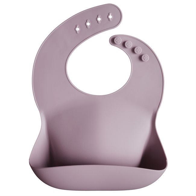 Mushie Silicone Bib - Pale Mauwe