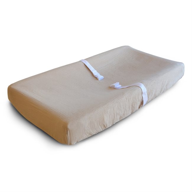 Mushie Changing Pad Cover - Pale Taupe
