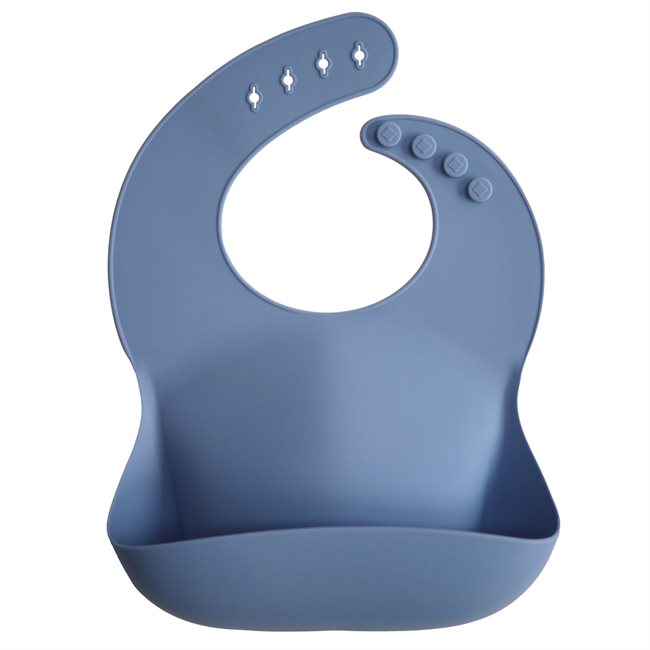 Mushie Silicone Bib - Powder Blue