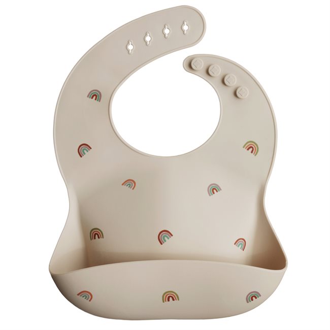 Mushie Silicone Bib - Rainbow