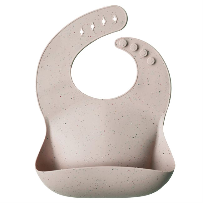 Mushie Silicone Bib - Shifting Sand Terrazzo