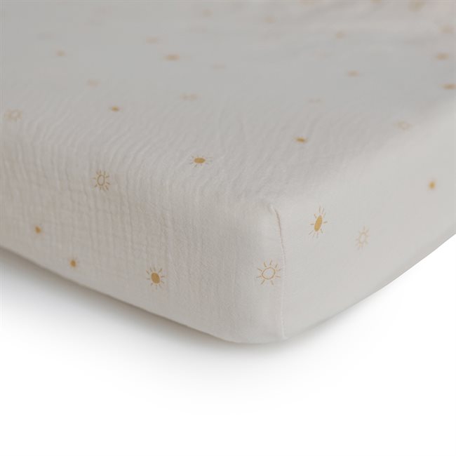 Mushie Crib Sheet - Medium - Sun