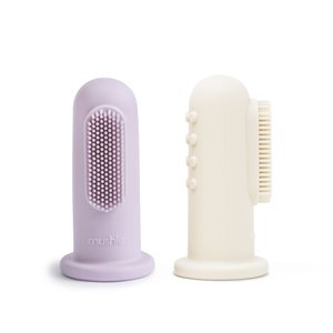 Mushie Finger Toothbrush - Soft Lilac/Ivory