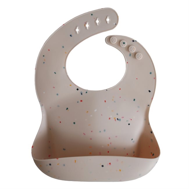 Mushie Silicone Bib - Vanilla Confetti