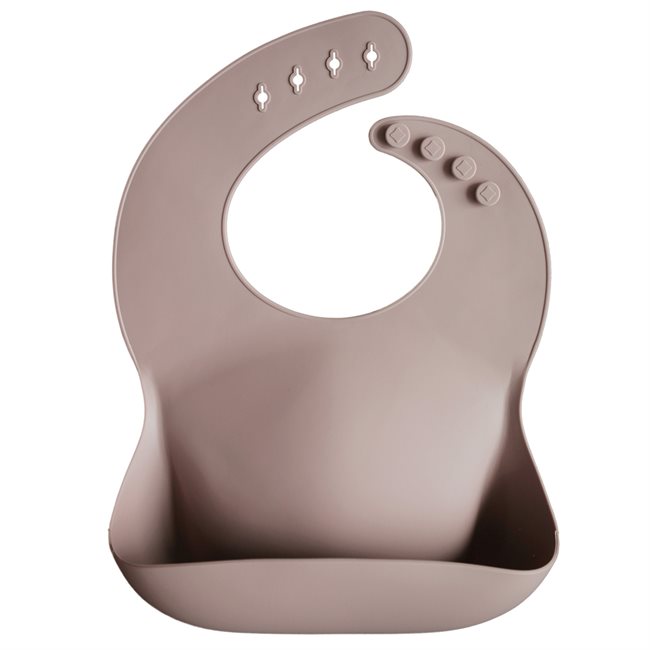 Mushie Silicone Bib - Warm Taupe