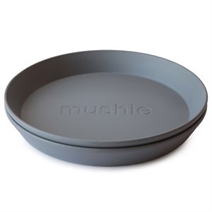 Mushie Dinner Plate - Round - Smoke